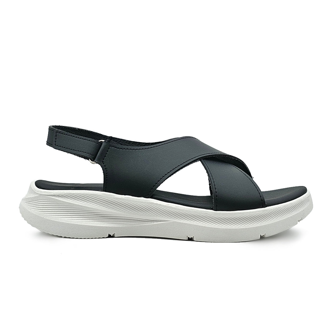 Cross Band Velcro Slingback Sandals