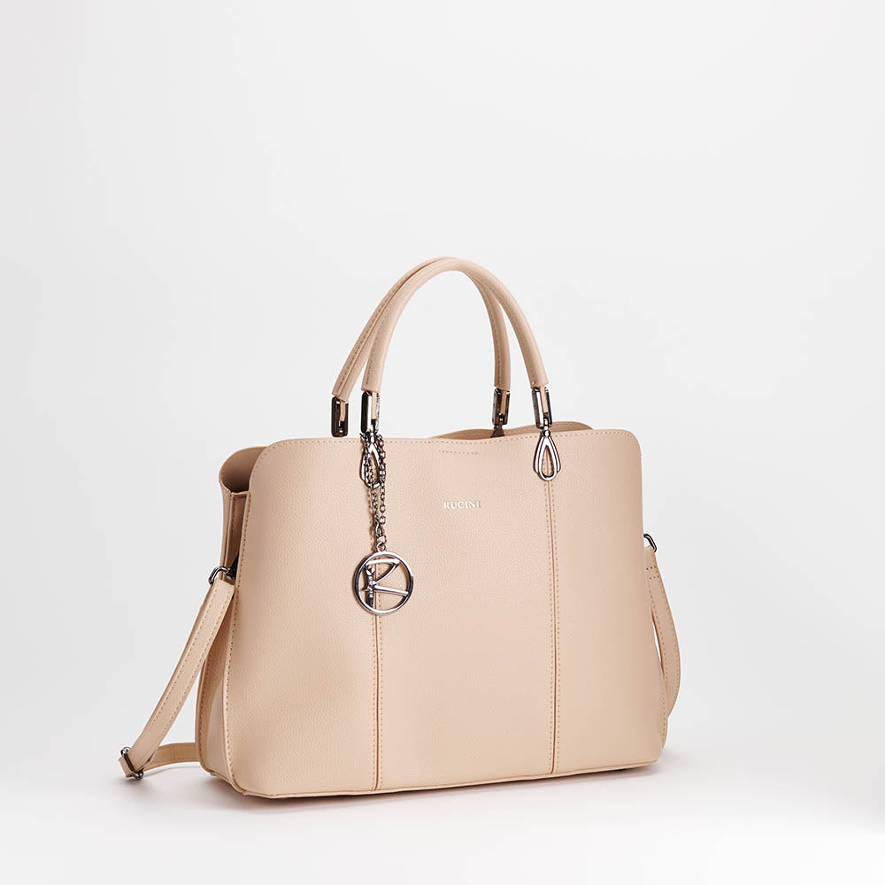 Structured Parallel Stitched Handbag 2-in-1 Set