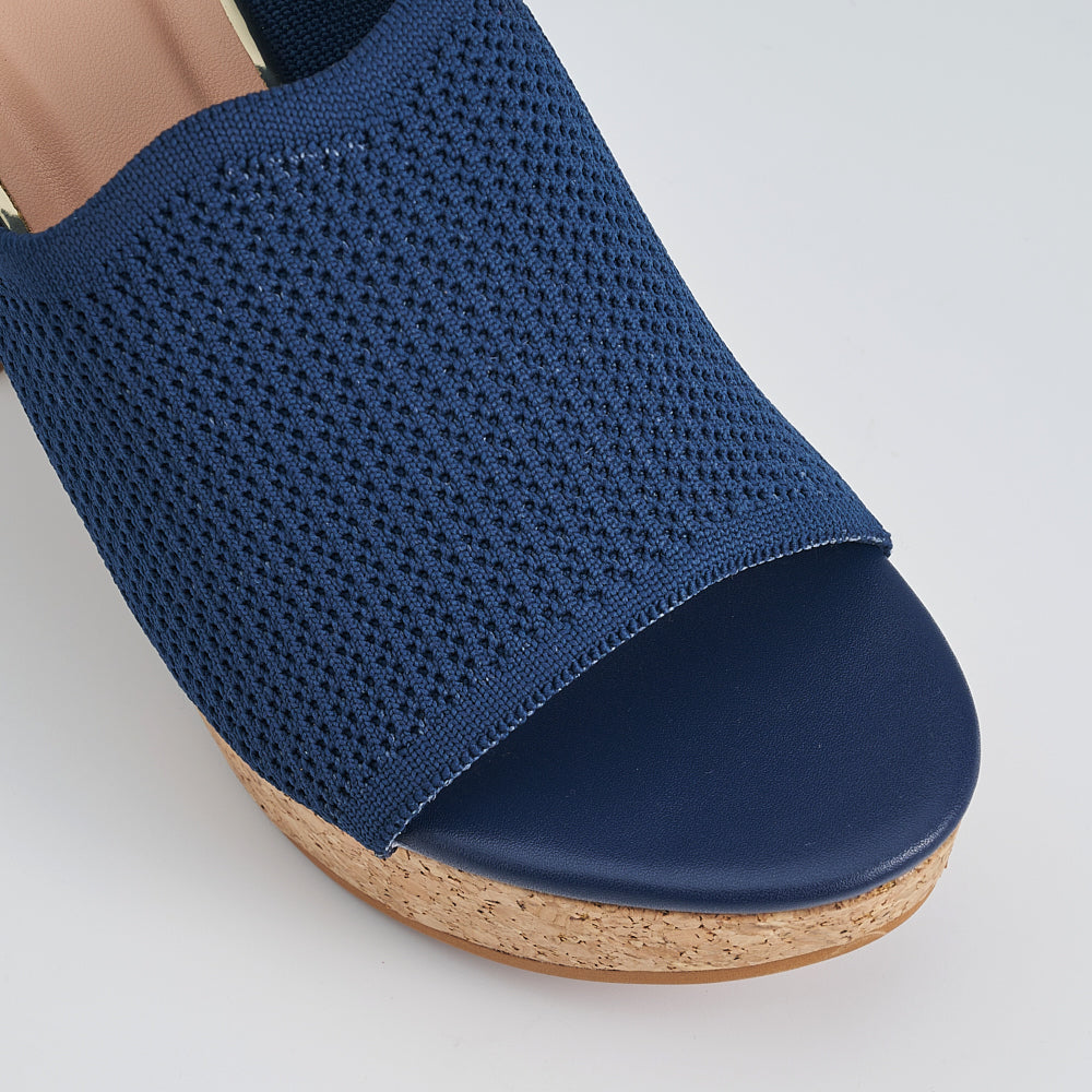 Single Band Platform Slide On Heels