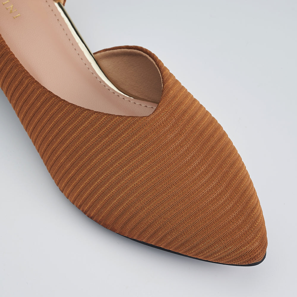 Mid Block Heels Pointed Court Shoes