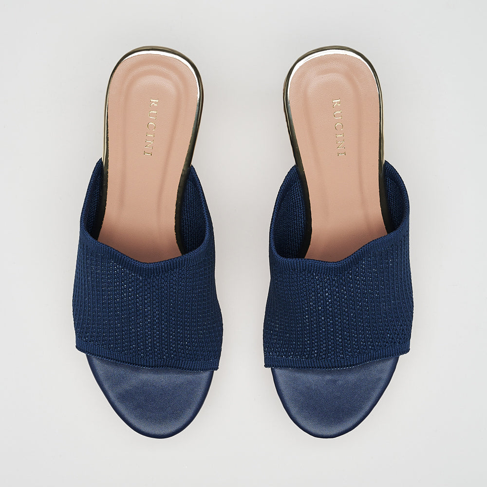 Single Band Platform Slide On Heels