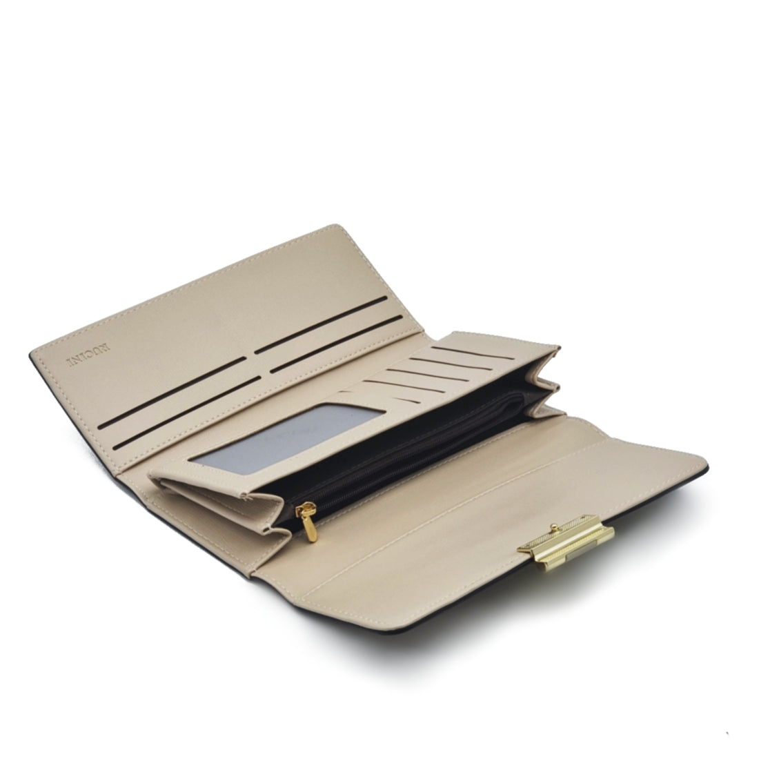 Ladies Long Tri-Fold Snap Long Wallet