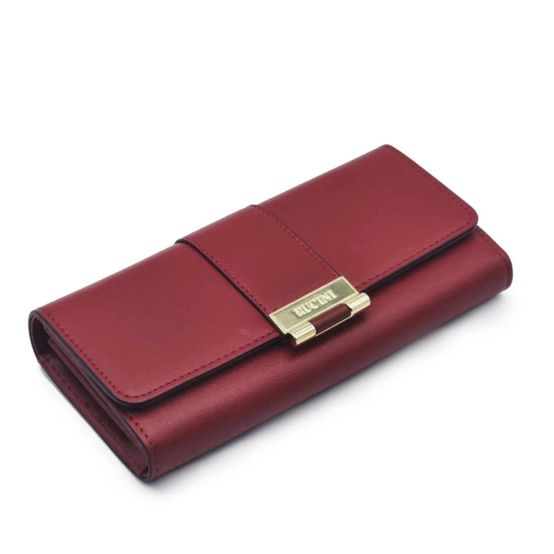 Ladies Long Tri-Fold Snap Long Wallet