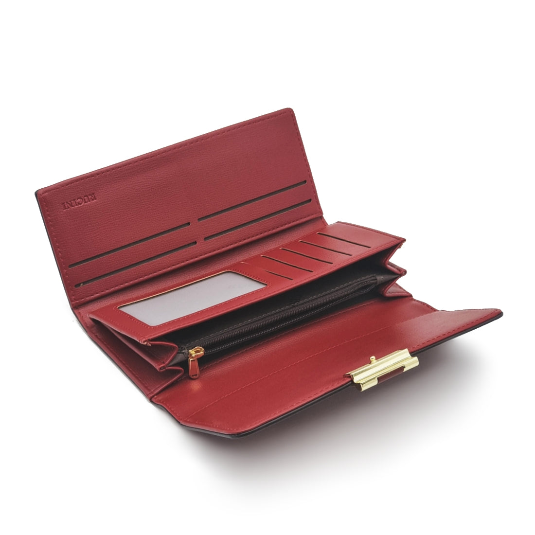 Ladies Long Tri-Fold Snap Long Wallet