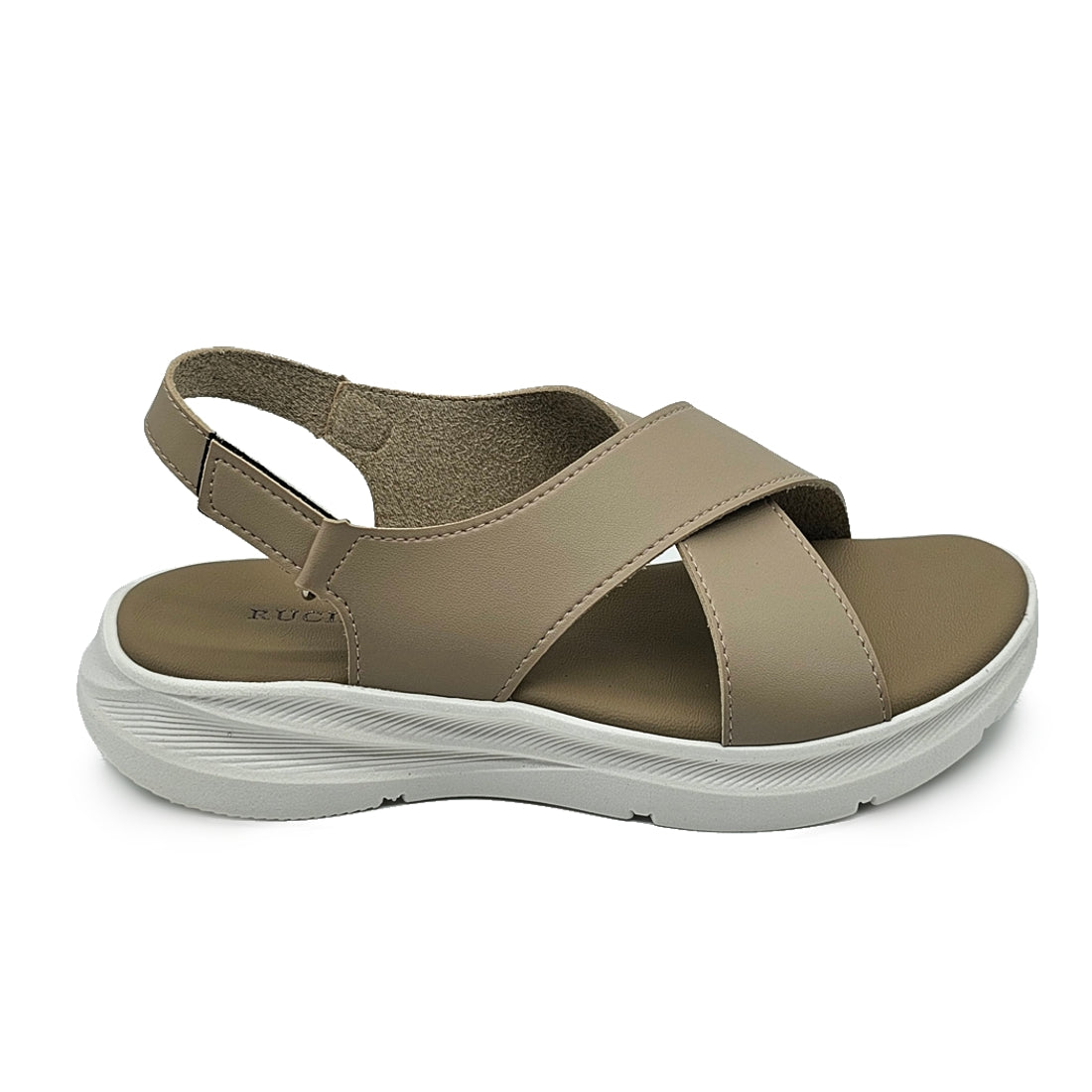 Cross Band Velcro Slingback Sandals