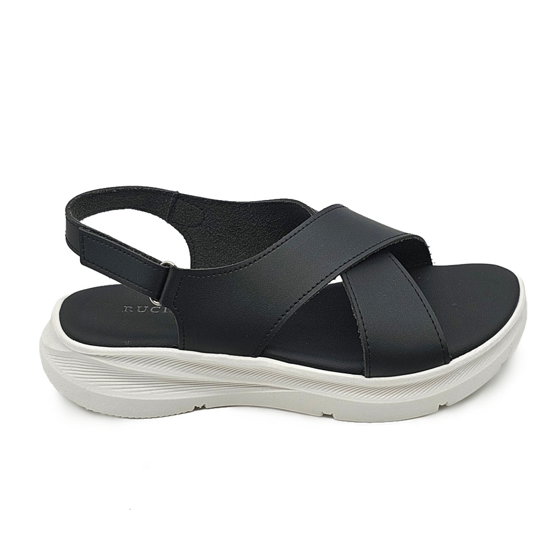 Cross Band Velcro Slingback Sandals
