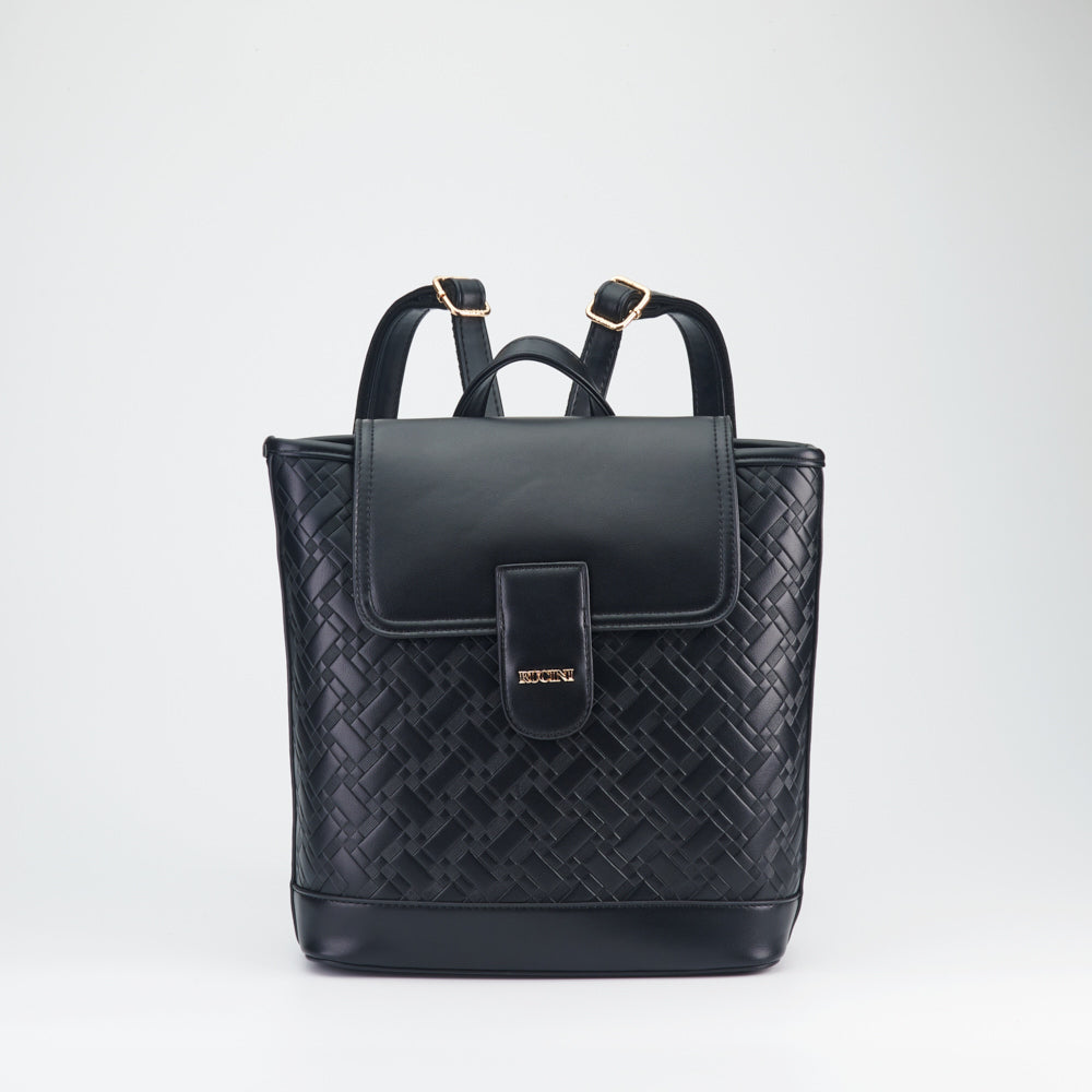 Straw Print Backpack