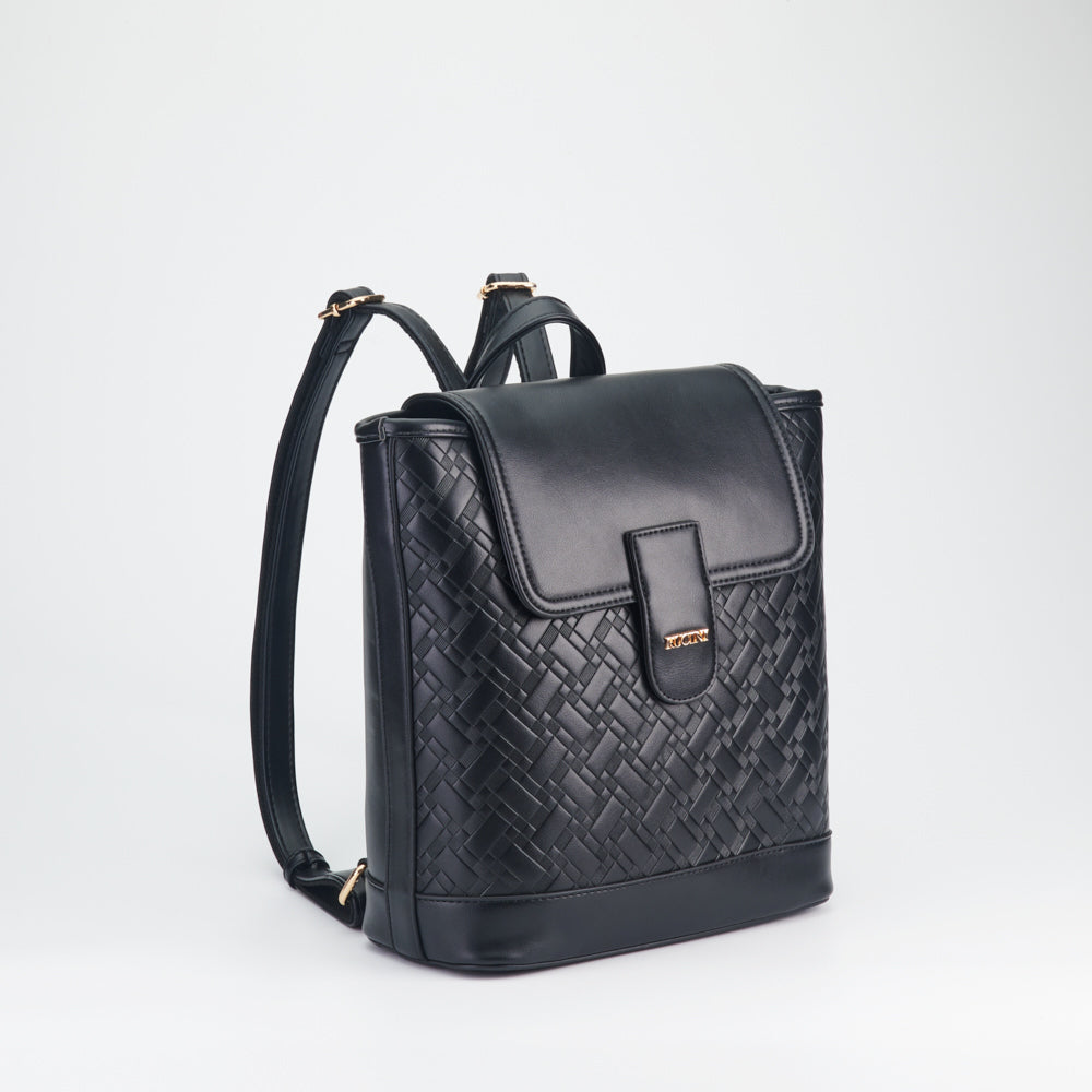 Straw Print Backpack