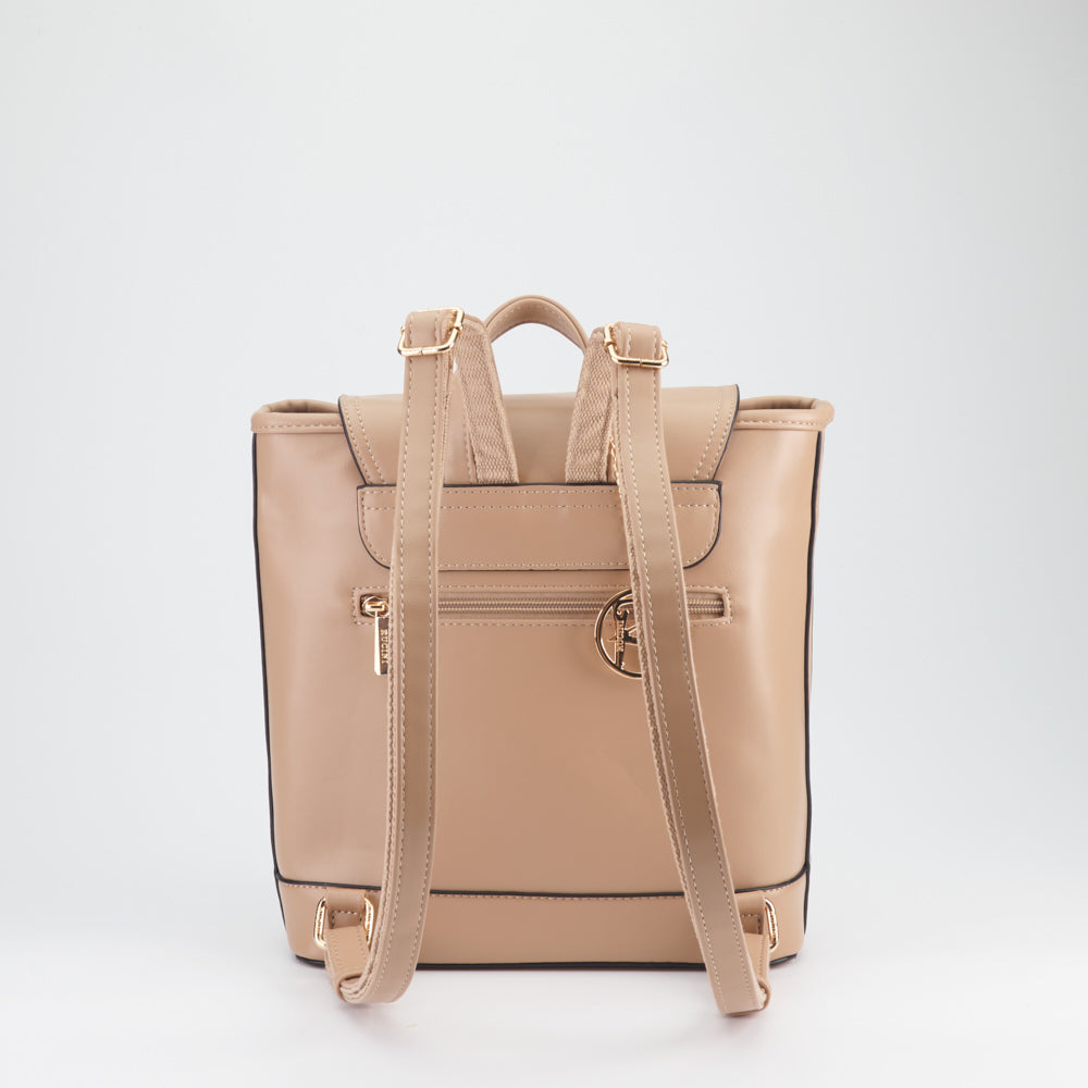 Straw Print Backpack