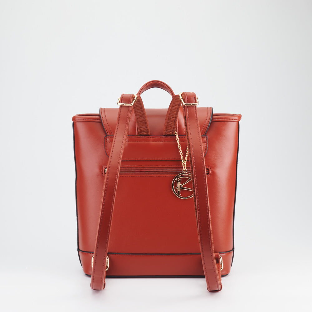 Straw Print Backpack