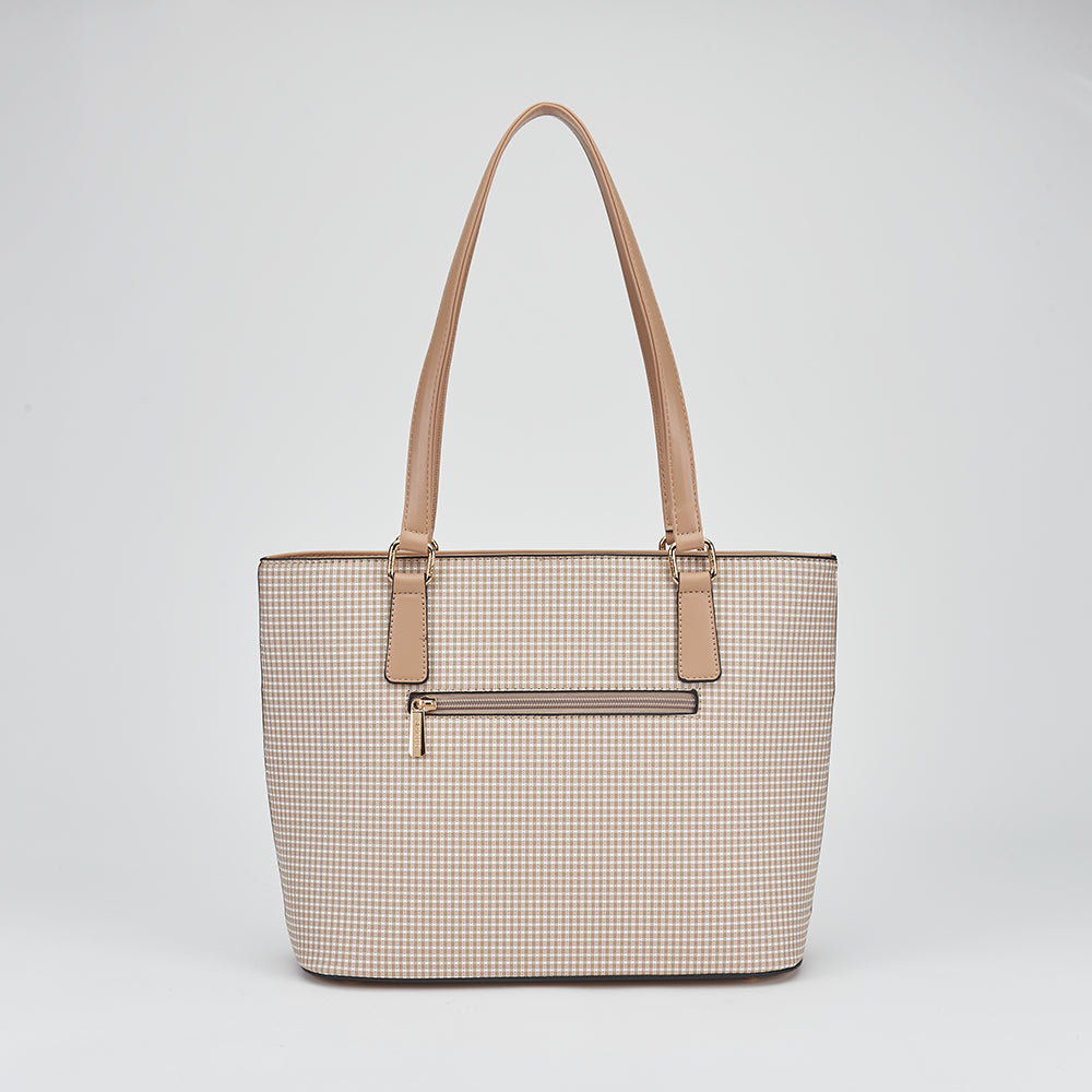 Checkered Tote Bag 3-in-1 Bundle Set