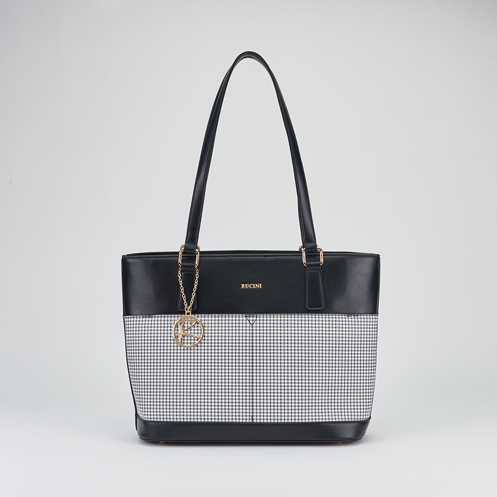 Checkered Tote Bag 3-in-1 Bundle Set