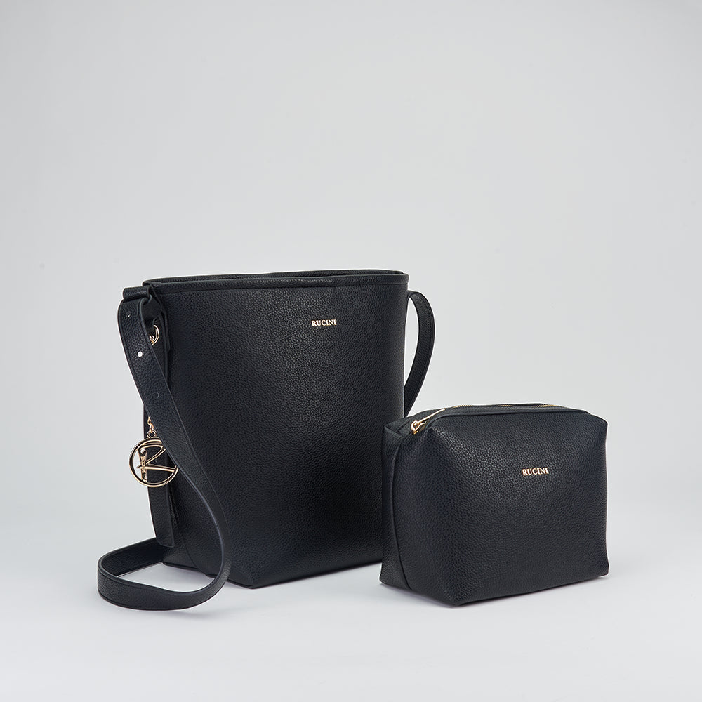 Diane Crossbody Shoulder Bucket Bag 2-in-1 Bundle Set