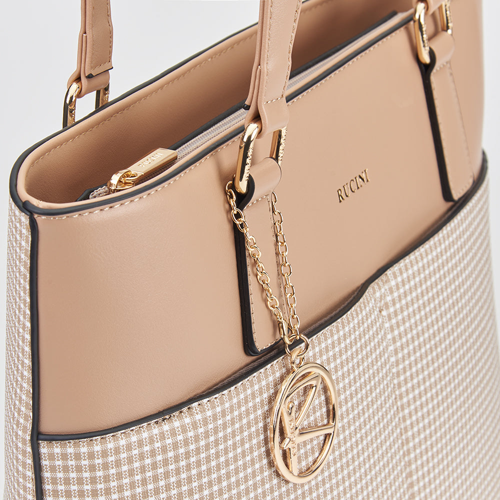 Checkered Tote Bag 3-in-1 Bundle Set