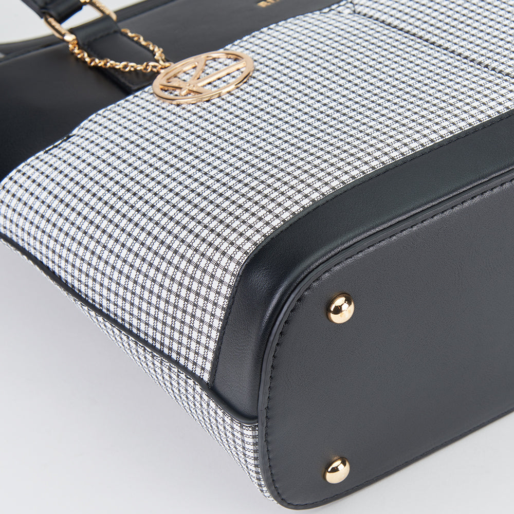 Checkered Tote Bag 3-in-1 Bundle Set
