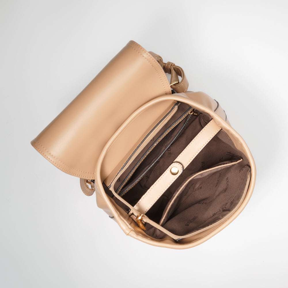 Straw Print Backpack