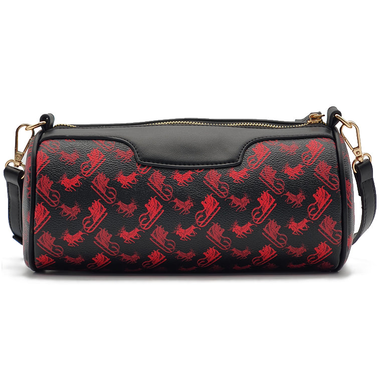 Cylindrical Barrel Crossbody Sling Bag