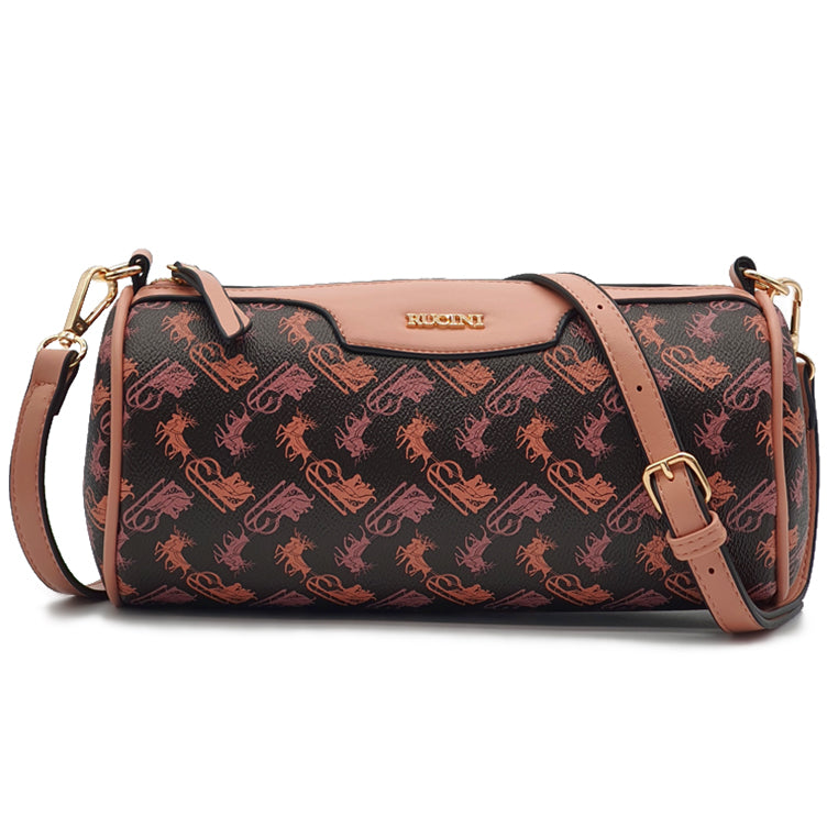 Cylindrical Barrel Crossbody Sling Bag