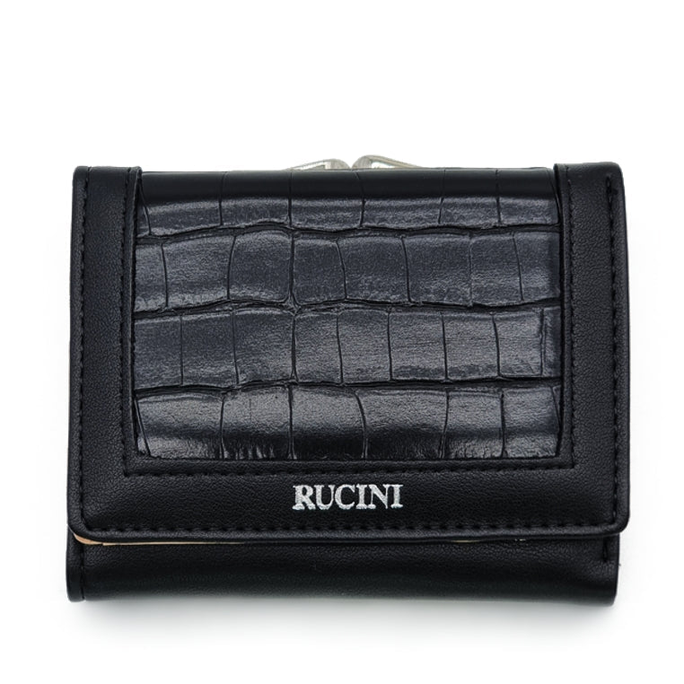 Short Tri-Fold Kiss Lock Wallet