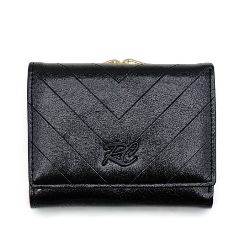Short Tri-Fold Kiss Lock Wallet