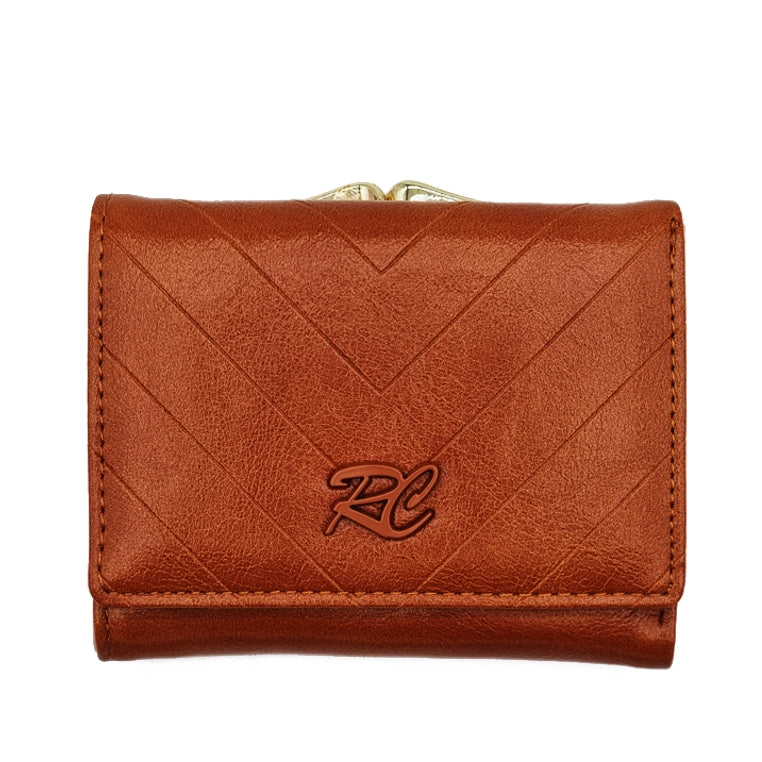 Short Tri-Fold Kiss Lock Wallet