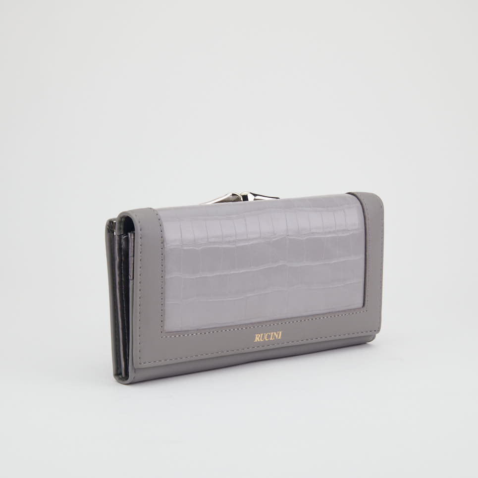 Long Bi-Fold Kiss Lock Wallet