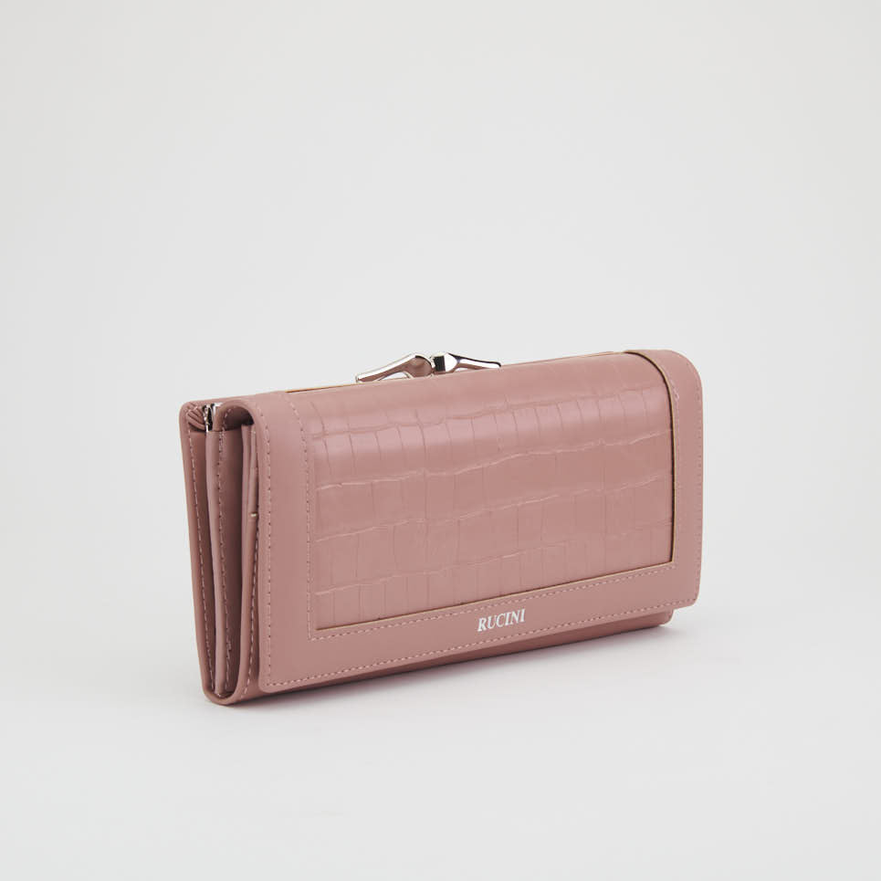 Long Bi-Fold Kiss Lock Wallet