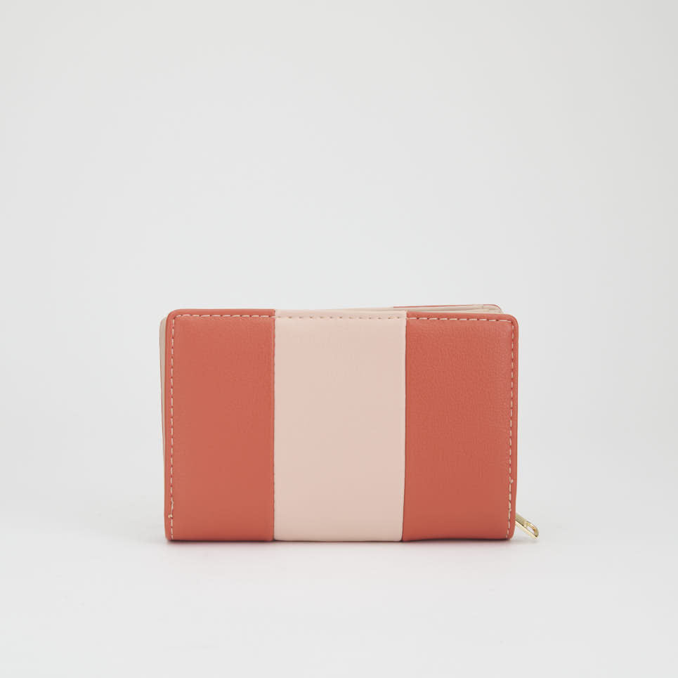 Two Tone Snap Purse with Zipper