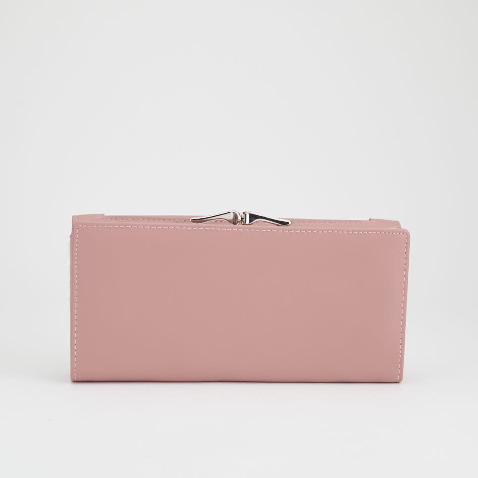 Long Bi-Fold Kiss Lock Wallet