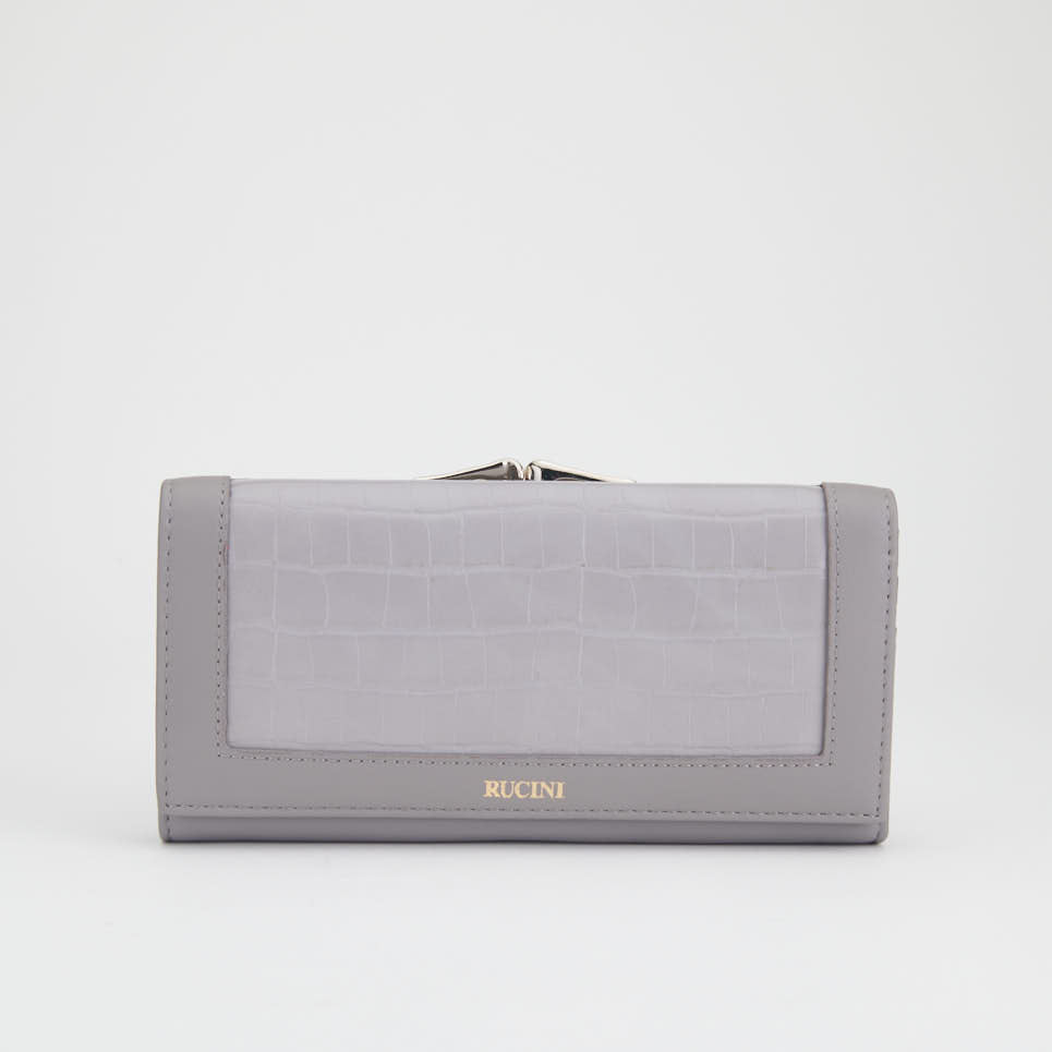 Long Bi-Fold Kiss Lock Wallet