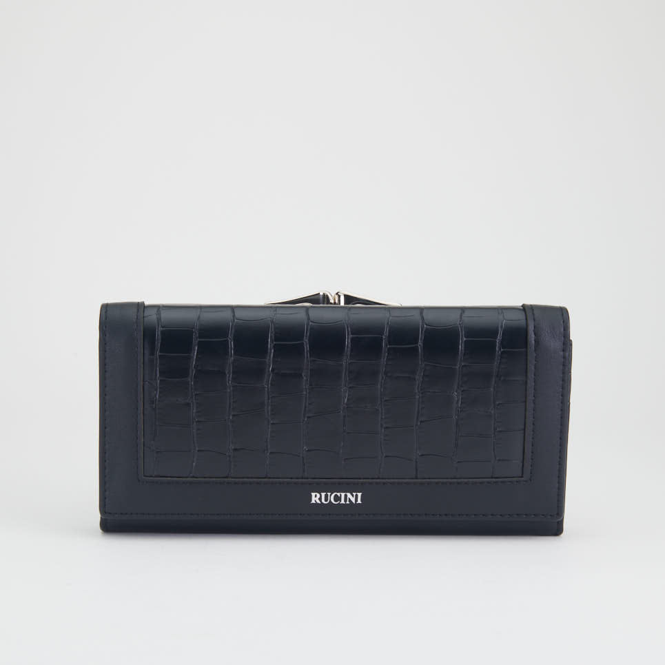 Long Bi-Fold Kiss Lock Wallet