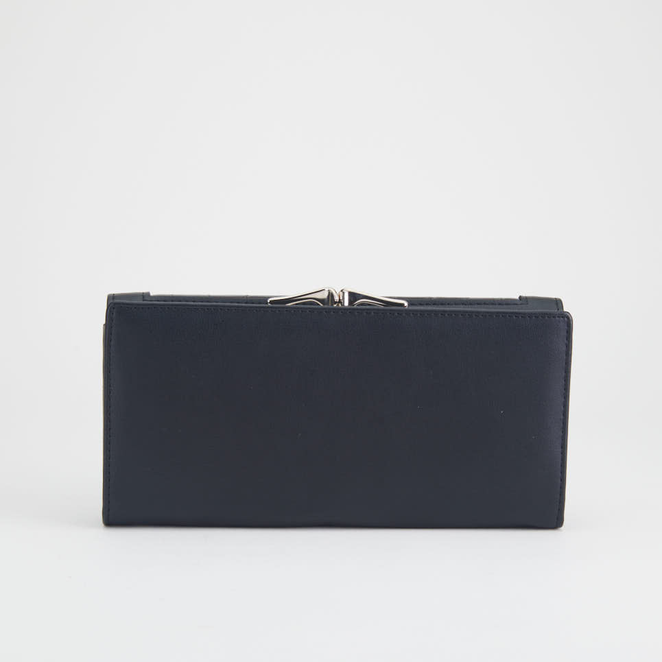 Long Bi-Fold Kiss Lock Wallet