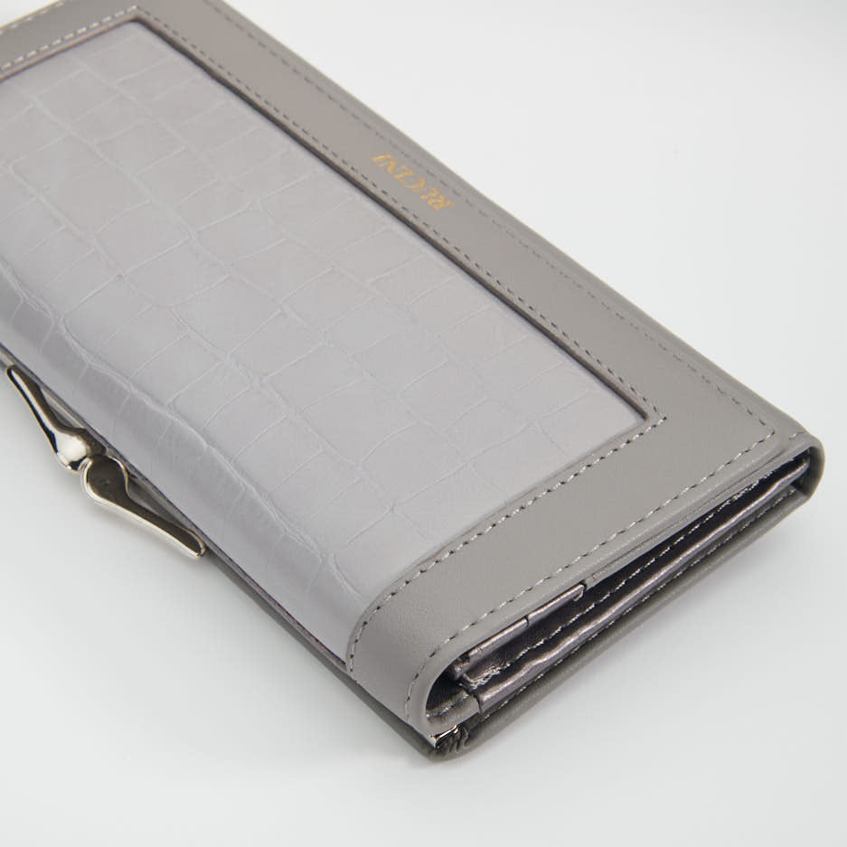 Long Bi-Fold Kiss Lock Wallet
