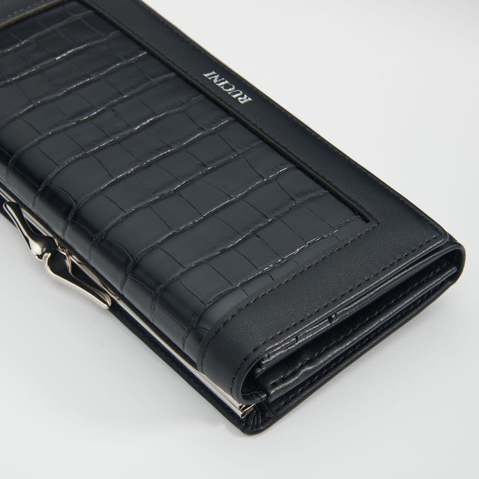 Long Bi-Fold Kiss Lock Wallet