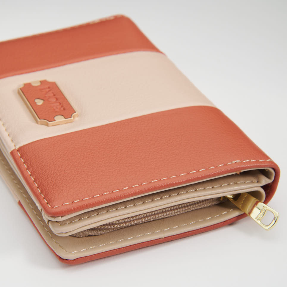 Two Tone Snap Purse with Zipper