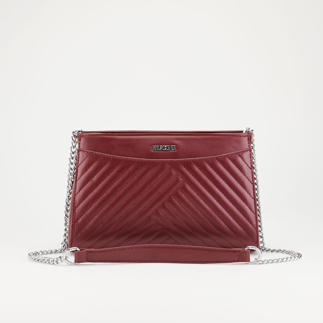 Quilted Top Zip Chain Shoulder Bag