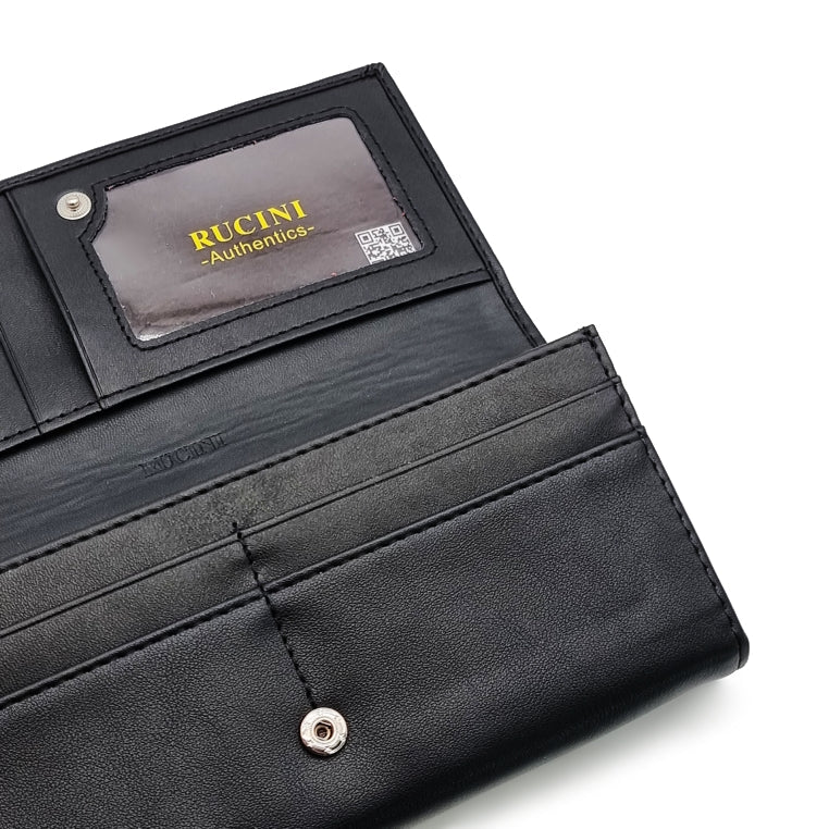 Long Bi-Fold Kiss Lock Wallet