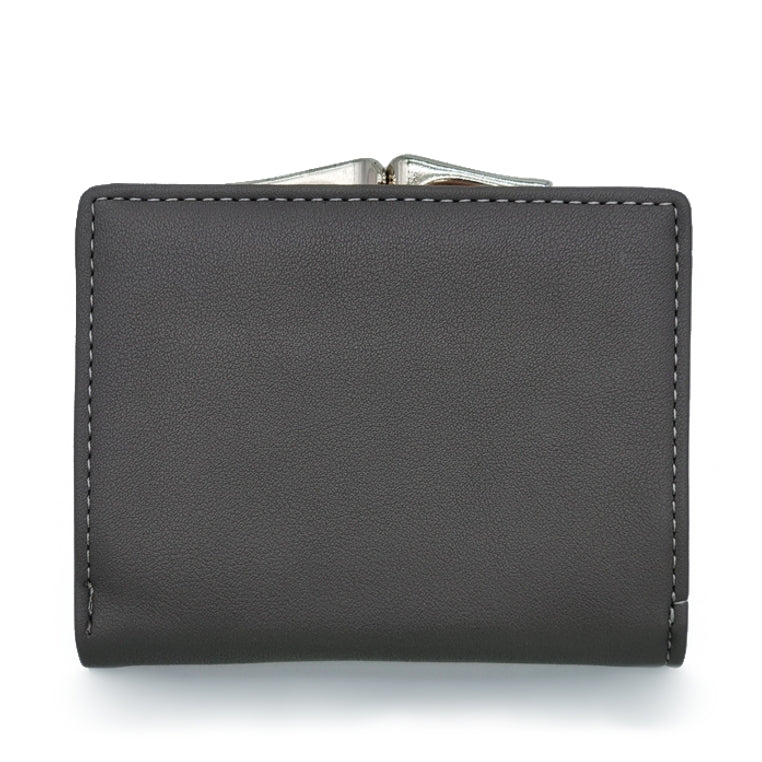 Short Tri-Fold Kiss Lock Wallet