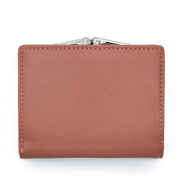 Short Tri-Fold Kiss Lock Wallet