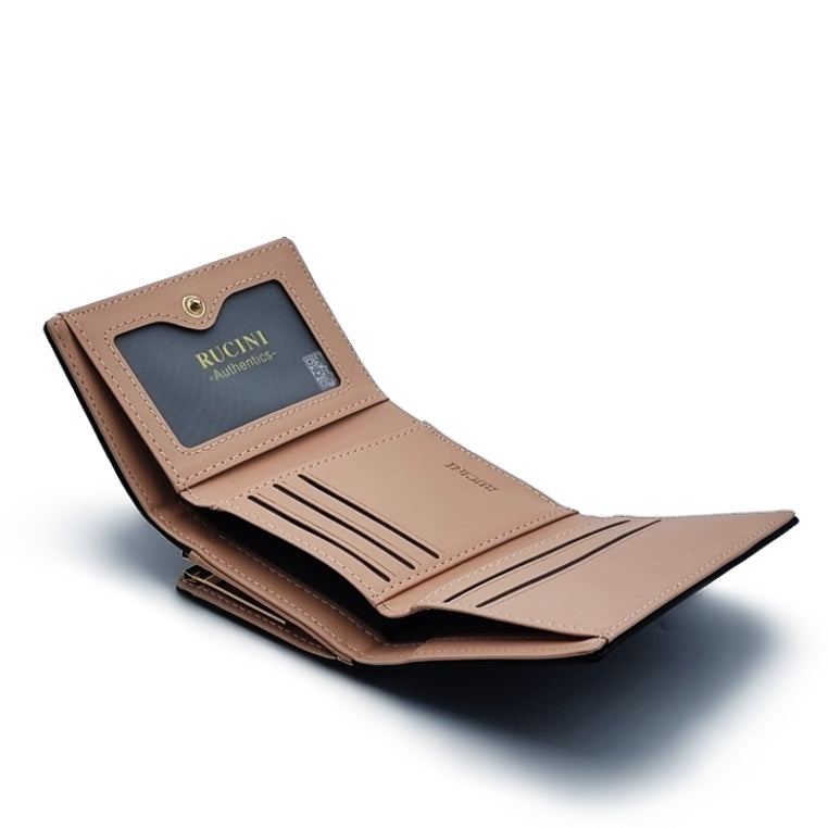 Short Tri-Fold Kiss Lock Wallet