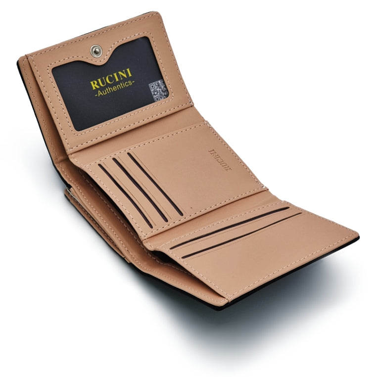 Short Tri-Fold Kiss Lock Wallet