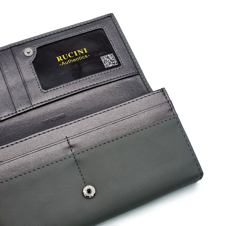 Long Bi-Fold Kiss Lock Wallet