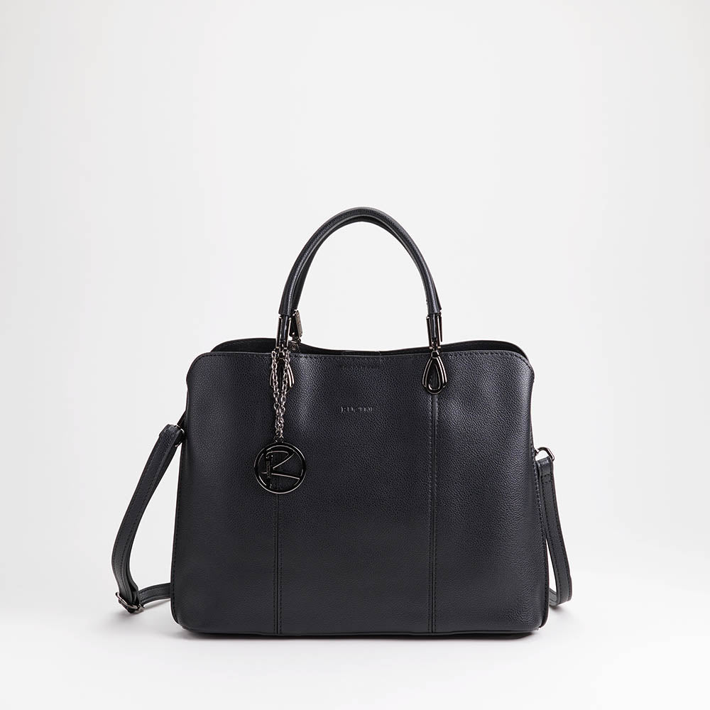 Structured Parallel Stitched Handbag 2-in-1 Set