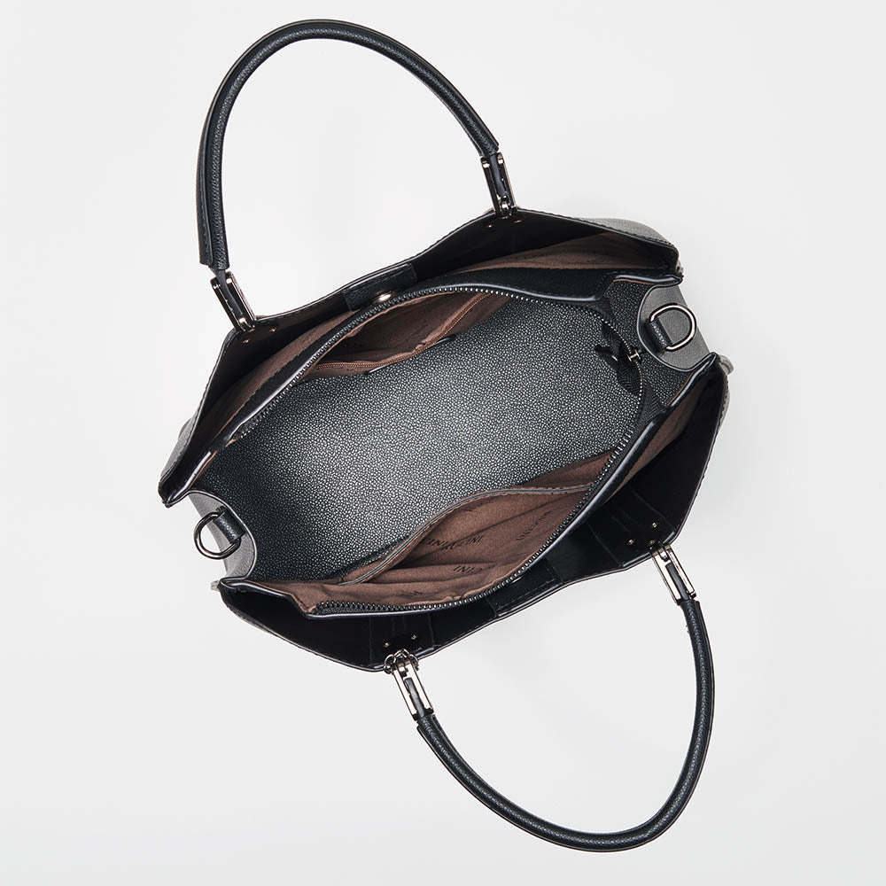 Structured Parallel Stitched Handbag 2-in-1 Set