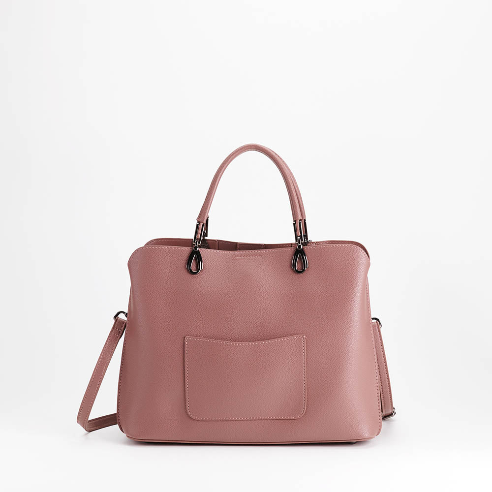 Structured Parallel Stitched Handbag 2-in-1 Set