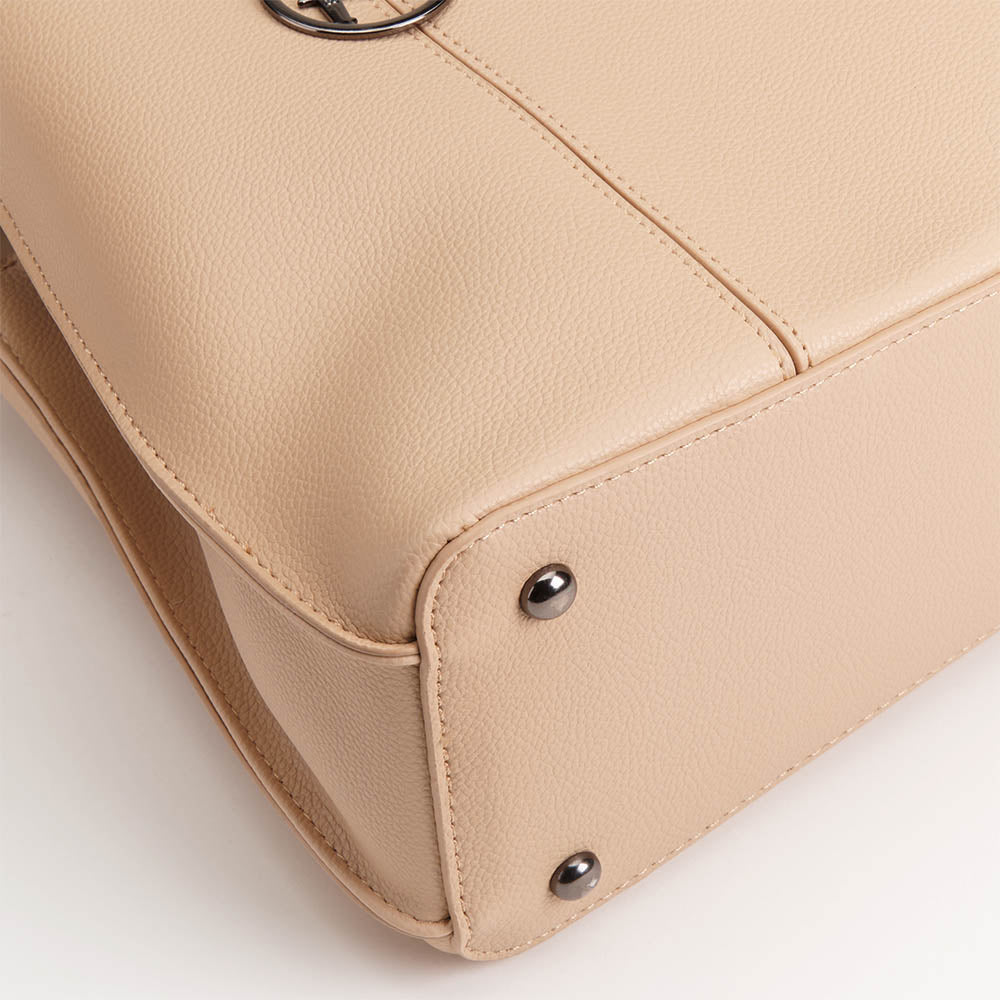 Structured Parallel Stitched Handbag 2-in-1 Set