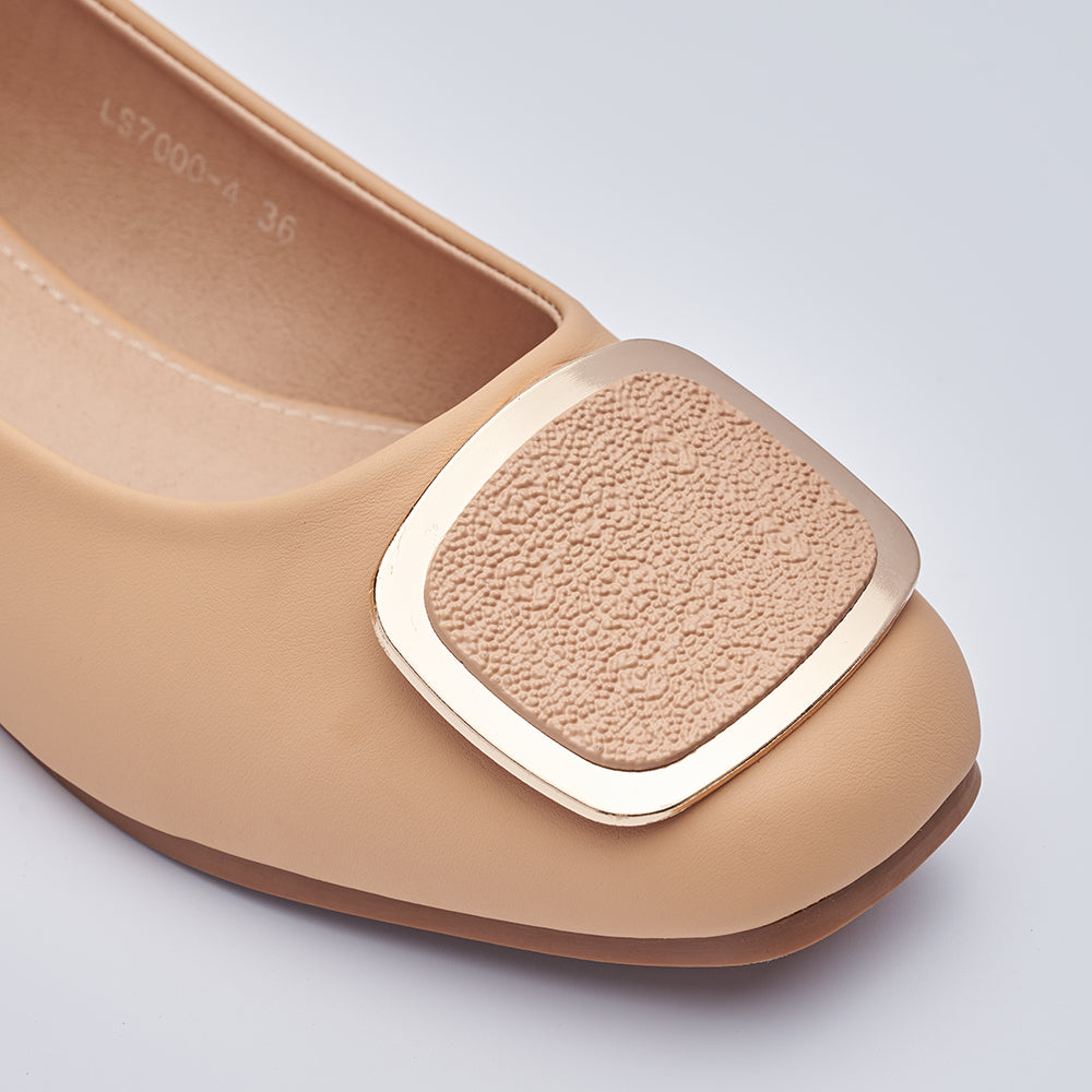 Elegant Square Toe Ballet Flats