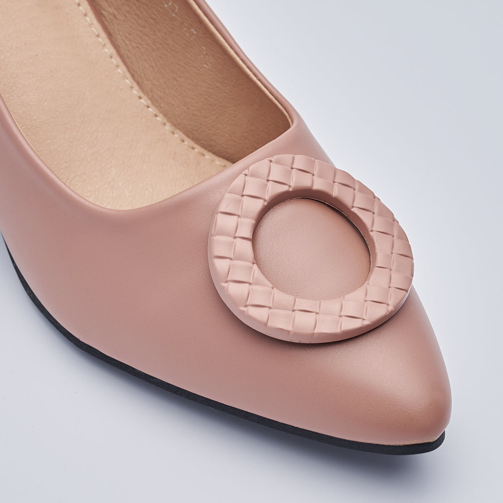 Block-Heeled Court Shoes