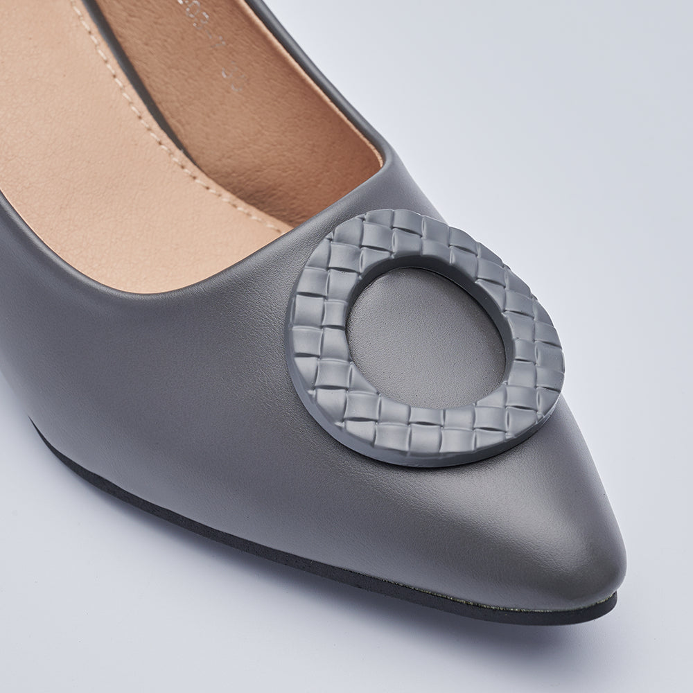 Block-Heeled Court Shoes