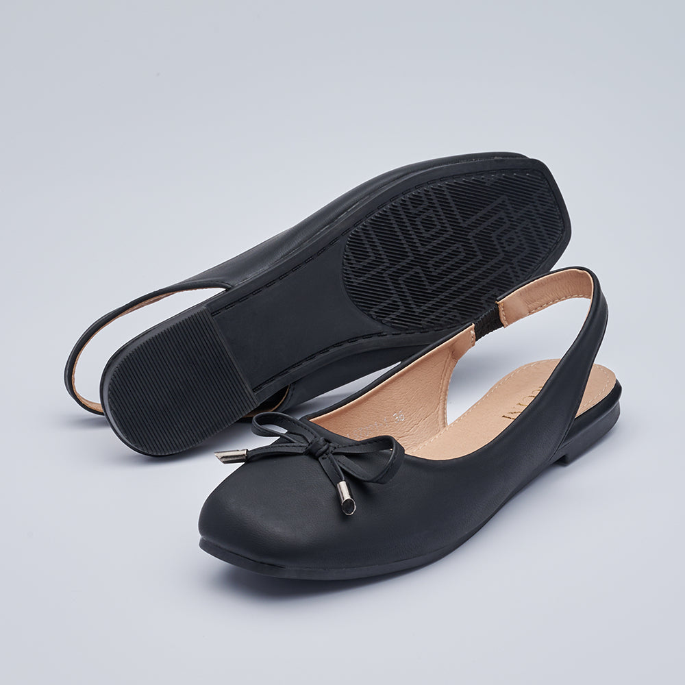 Square Toe Slingback Ballet Flats